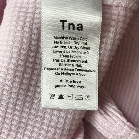 Aritzia TNA Andrews Waffle Long-sleeve Thermal crew-neck, long-sleeve shirt S - Picture 7 of 8